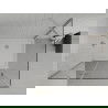 Cabină de duș Mexen Roma cu ușă de 80 x 70 cm, transparentă, crom + cadă de duș Flat - 854-080-070-01-00-4010