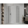 Mexen Roma cabina de duș batantă 110 x 80 cm, transparent, crom + cadă de duș Flat - 854-110-080-01-00-4010