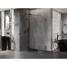 Mexen Lunar T cabină de duș batantă stânga 125 x 80 cm, transparentă, neagră - 834T-125-080-70-00-L