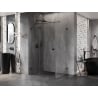 Mexen Lunar T cabină de duș batantă stânga 125 x 80 cm, transparentă, neagră - 834T-125-080-70-00-L
