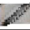 Mexen Roma zuhanykabin nyíló ajtóval 120 x 80 cm, átlátszó, króm + Flat zuhanytálca - 854-120-080-01-00-4010