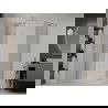 Mexen Roma zuhanykabin nyíló ajtóval 120 x 80 cm, átlátszó, króm + Flat zuhanytálca - 854-120-080-01-00-4010