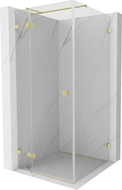 Mexen Lunar T cabină de duș pivotantă stânga 120 x 120 cm, transparentă, aurie periată - 834T-120-120-55-00-L