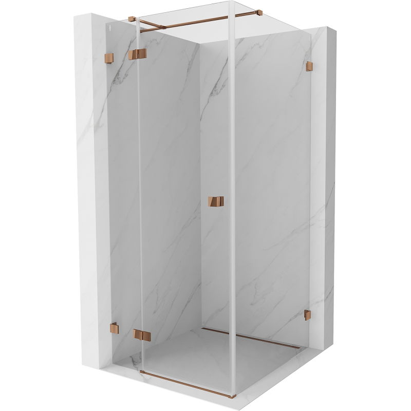 Mexen Lunar T cabină de duș cu deschidere stânga 120 x 120 cm, transparent, aur roz - 834T-120-120-60-00-L