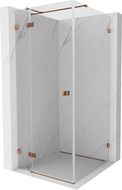 Mexen Lunar T cabină de duș cu deschidere stânga 120 x 120 cm, transparent, aur roz - 834T-120-120-60-00-L