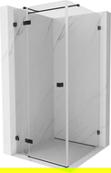 Mexen Lunar T cabină de duș cu deschidere pe partea stângă 110 x 110 cm, transparentă, neagră - 834T-110-110-70-00-L