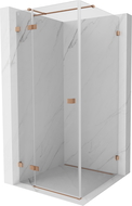 Mexen Lunar T cabină de duș basculantă stânga 120 x 120 cm, transparent, cupru periat - 834T-120-120-65-00-L