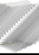 Mexen Lunar cabină de duș cu ușă rabatabilă stânga 90 x 80 cm, transparentă, auriu periat - 834-090-080-55-00-L