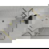 Mexen Roma cabină de duș cu balamale 110 x 70 cm, transparent, Aurie + cadă de duș Flat - 854-110-070-50-00-4010