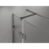 Mexen Lunar T cabina de duș batantă stânga 130 x 120 cm, transparent, gun metal - 834T-130-120-95-00-L