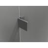 Mexen Lunar T cabina de duș batantă stânga 130 x 120 cm, transparent, gun metal - 834T-130-120-95-00-L