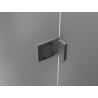 Mexen Lunar T cabina de duș batantă stânga 130 x 120 cm, transparent, gun metal - 834T-130-120-95-00-L