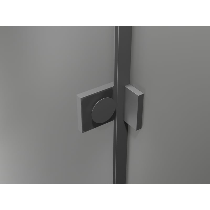 Mexen Lunar T cabina de duș batantă stânga 130 x 120 cm, transparent, gun metal - 834T-130-120-95-00-L