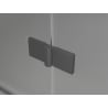 Mexen Lunar T cabina de duș batantă stânga 130 x 120 cm, transparent, gun metal - 834T-130-120-95-00-L