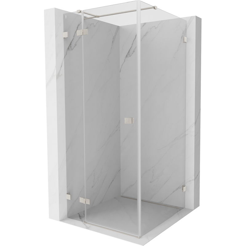 Mexen Lunar T cabină de duș batantă stânga 110 x 110 cm, transparent, nichel periat - 834T-110-110-97-00-L