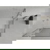 Mexen Roma Duo cabină de duș cu ușă batantă 100 x 100 cm, transparentă, crom + cadă de duș Flat - 854-100-100-01-02-4010