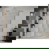 Mexen Roma Duo cabină de duș cu uși batante 70 x 70 cm, transparent, auriu + cadă Flat - 854-070-070-50-02-4010G
