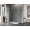 Mexen Lunar T cabină de duș rabatabilă stânga 130 x 120 cm, transparentă, nichel periat - 834T-130-120-97-00-L
