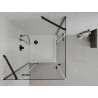 Mexen Roma Duo cabină de duș cu deschidere 80 x 80 cm, transparent, negru + cadă Flat - 854-080-080-70-02-4010B