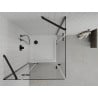 Mexen Roma Duo cabină de duș cu deschidere 100 x 100 cm, transparent, negru + cadă Flat - 854-100-100-70-02-4010B