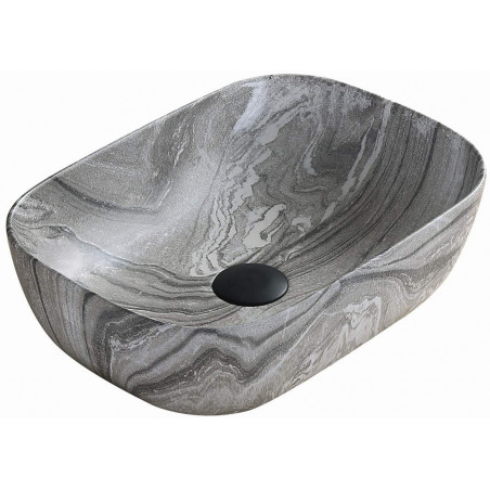 Mexen Rita chiuvetă de blat 45 x 32 cm, piatră gri - 21084593