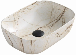 Mexen Rita chiuvetă deasupra blatului 45 x 32 cm, piatră bej - 21084592