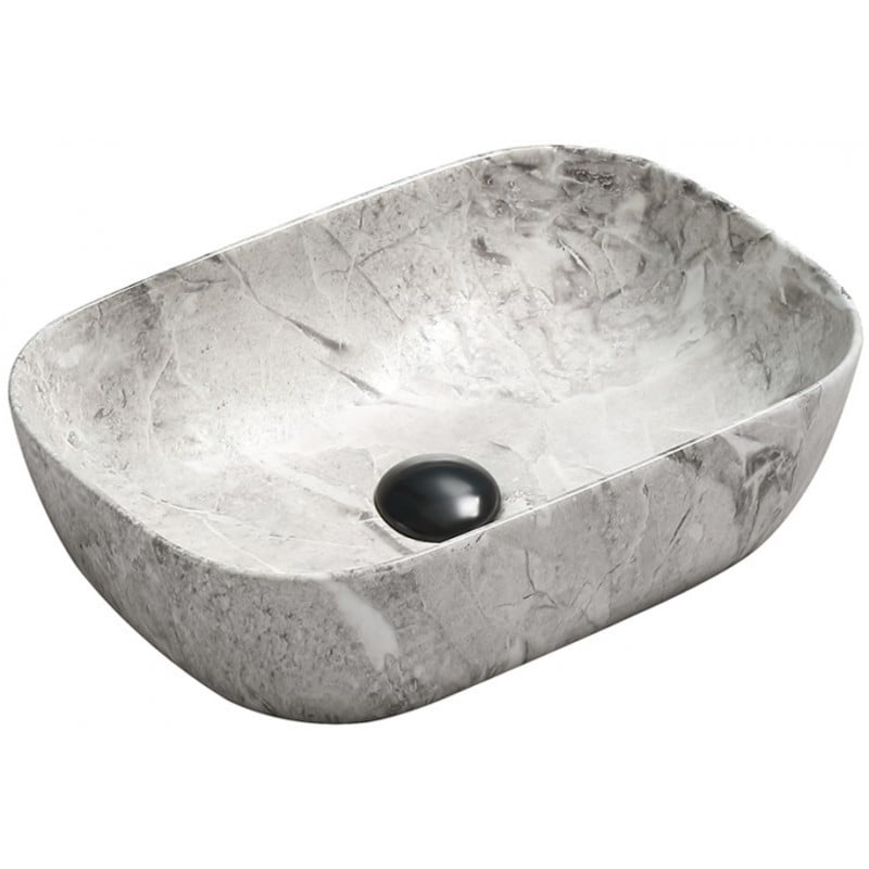 Mexen Rita chiuvetă pe blat 45 x 32 cm, piatră gri - 21084598