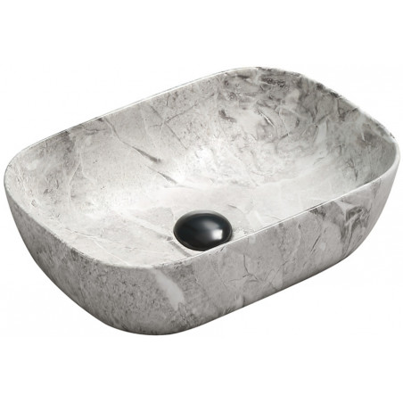 Mexen Rita 45 x 32 cm-es asztali mosdókagyló, szürke kő - 21084598