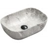 Mexen Rita chiuvetă pe blat 45 x 32 cm, piatră gri - 21084598