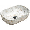 Mexen Rita 45 x 32 cm-es pult feletti mosdó, fehér kő - 21084595