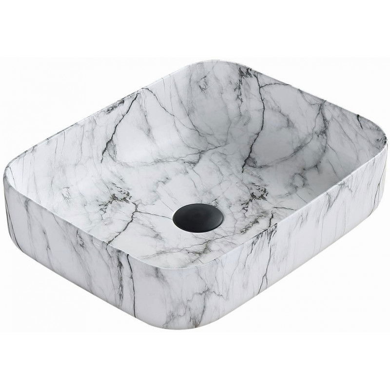 Mexen Carla lavoar de blat 50 x 39 cm, piatră albă - 21555093