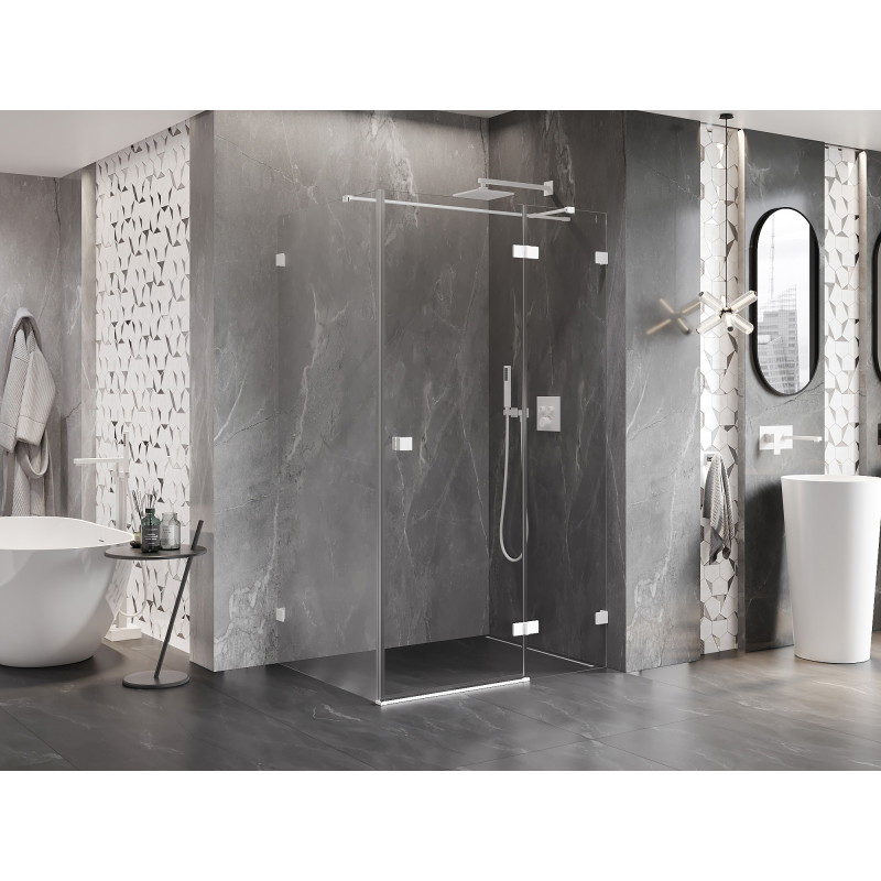 Mexen Lunar T cabina de duș cu deschidere pe dreapta 120 x 80 cm, transparentă, albă - 834T-120-080-20-00-P