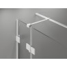 Mexen Lunar T cabina de duș cu deschidere pe dreapta 120 x 80 cm, transparentă, albă - 834T-120-080-20-00-P