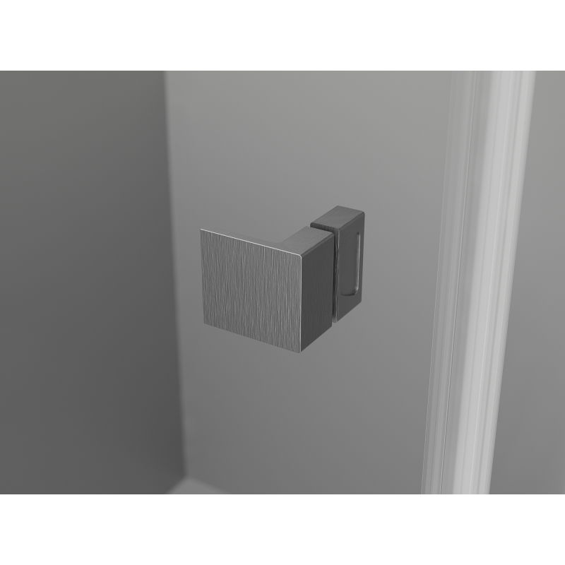 Mexen Lunar-B cabină de duș cu ușă cu deschidere stânga 95 x 80 cm, transparent, gri armat periat - 832-095-080-66-00-L