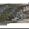 Mexen Omega cabină de duș glisantă 100 x 100 cm, transparentă, crom + cadă de duș Flat - 825-100-100-01-00-4010
