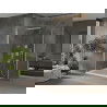 Mexen Omega cabină de duș glisantă 100 x 100 cm, transparentă, crom + cadă de duș Flat - 825-100-100-01-00-4010