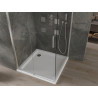 Mexen Omega 100 x 100 cm-es, tolóajtós zuhanykabin, átlátszó, króm + Flat tálca - 825-100-100-01-00-4010
