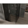 Mexen Omega 100 x 100 cm-es, grafit, króm tolóajtós zuhanykabin - 825-100-100-01-40