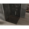 Mexen Omega 100 x 100 cm-es, grafit, króm tolóajtós zuhanykabin - 825-100-100-01-40