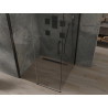 Mexen Omega 100 x 100 cm-es, tolóajtós zuhanykabin, átlátszó, fekete - 825-100-100-70-00
