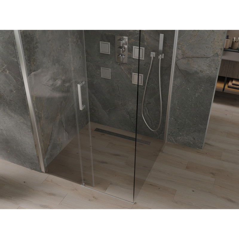 Mexen Omega tolóajtós zuhanykabin 100 x 100 cm, átlátszó, króm - 825-100-100-01-00