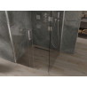 Mexen Omega 100 x 100 cm-es, tolóajtós zuhanykabin, átlátszó, króm - 825-100-100-01-00