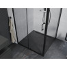 Mexen Apia 90 x 90 cm-es színtelen, fekete tolóajtós zuhanykabin - 840-090-090-70-00