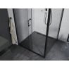 Mexen Apia cabină de duș extensibilă 100 x 100 cm, transparent, Neagră - 840-100-100-70-00