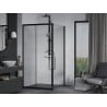Mexen Apia cabină de duș extensibilă 100 x 100 cm, transparent, Neagră - 840-100-100-70-00