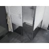Mexen Apia cabina de duș glisantă 90 x 90 cm, dungi albe, crom - 840-090-090-01-20