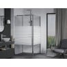 Mexen Apia cabină de duș extensibilă 100 x 100 cm, Dungi, Crom - 840-100-100-01-20