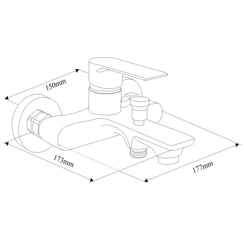 Mexen Royo R40 fürdőkád csaptelep zuhanykészlettel, arany - 7223R40-50