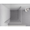 Mexen Exo-B 95 x 95 cm-es nyitható zuhanykabin, átlátszó, króm - 817-095-095-01-00