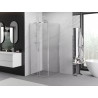 Mexen Exo-S 95 x 95 cm-es toló zuhanykabin, átlátszó, króm - 8151-095-095-01-00